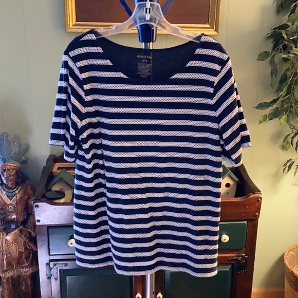 White Stag unique open weave stripe design top with layers XL - Picture 1 of 10